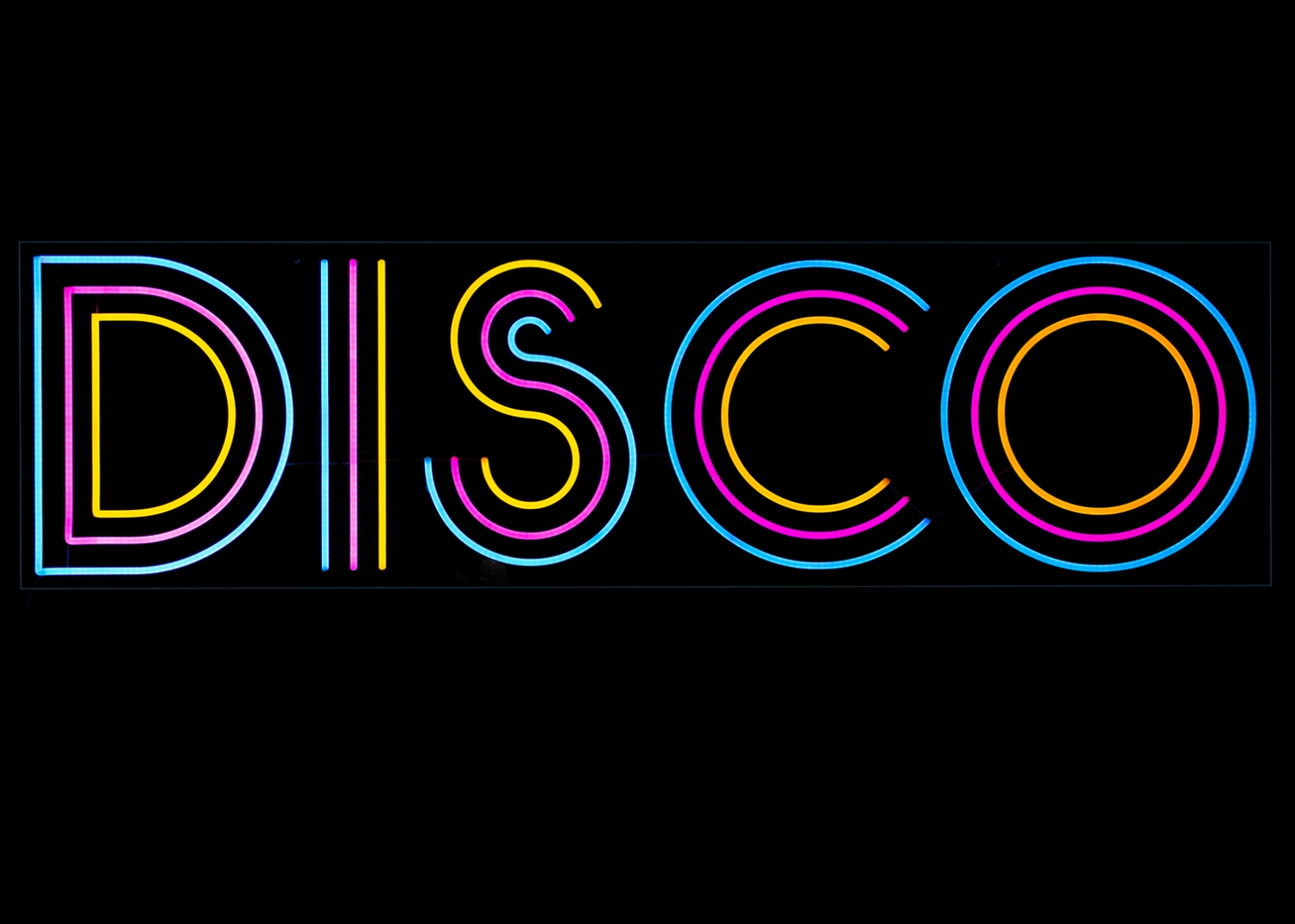 Неоновая надпись DISCO.